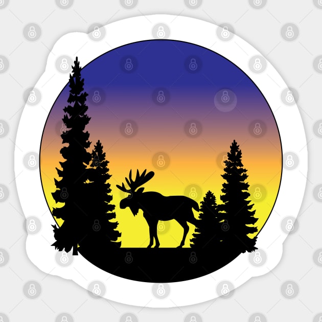 Majestic Moose Sticker by DickinsonDesign